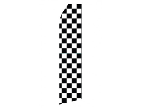 Black and White Checkered Econo Stock Flag