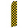 Black and Yellowed Checkered Econo Stock Flag