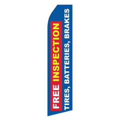 Free Inspection for Tires Brakes Batteries Econo Stock Flag