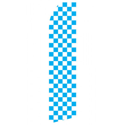 Blue and White Checkered Econo Stock Flag