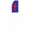 Blue Red White Cross Econo Stock Flag