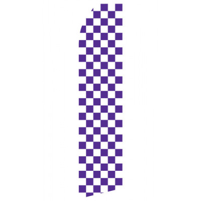 Purple and White Checkered Econo Stock Flag