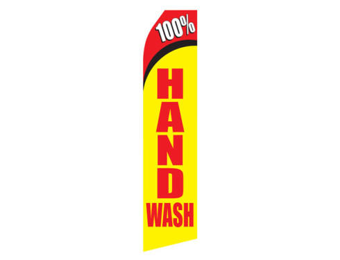 100% Hand Wash Econo Stock Flag