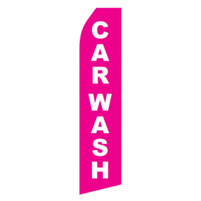 Pink Car Wash Econo Stock Flag