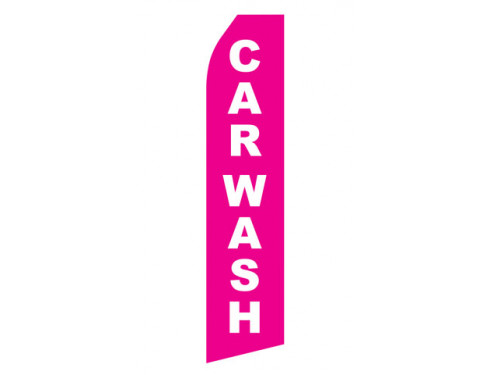 Pink Car Wash Econo Stock Flag