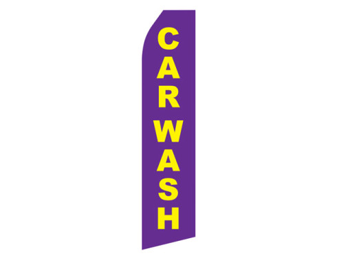 Purple Car Wash Econo Stock Flag