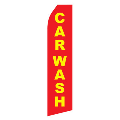 Red Car Wash Econo Stock Flag