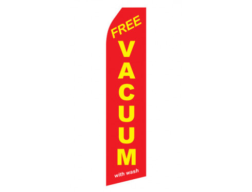 Red Free Vacuum With Wash Econo Stock Flag