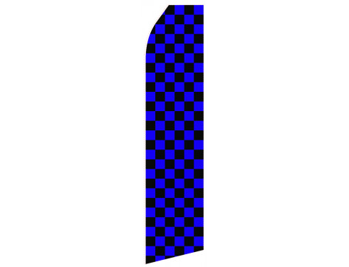 Blue Black Chessboard Econo Stock Flag