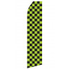 Green and Black Checkered Econo Stock Flag