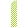 Green and White Checkered Econo Stock Flag